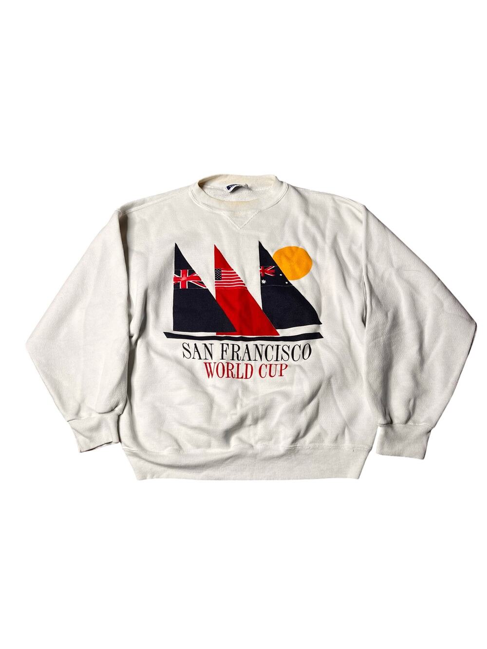 Vintage 80s 90s San Francisco Sailing World Cup Sweatshirt Large
